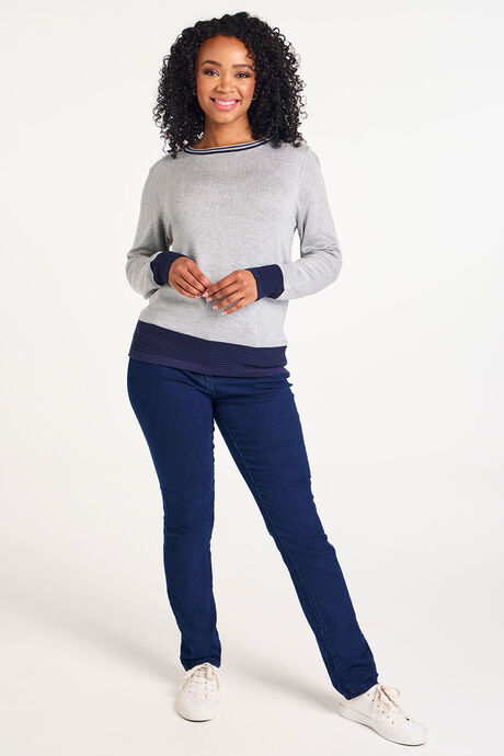 Contrast Rib Detail Jumper