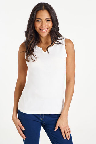 Plain Notch Neck Vest