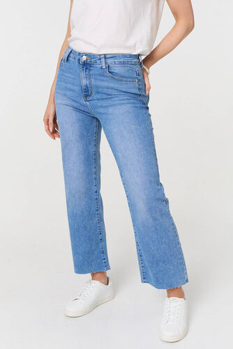 Izabel London – High Waist Straight Leg Denim Jeans