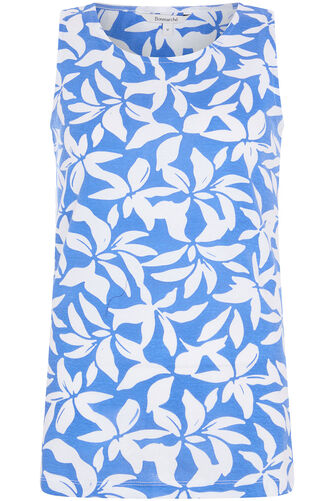 Scoop Neck Floral Print Vest