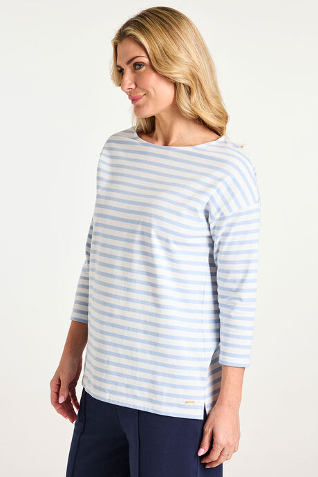 Dash – 3/4 Sleeve Stripe Jersey Top
