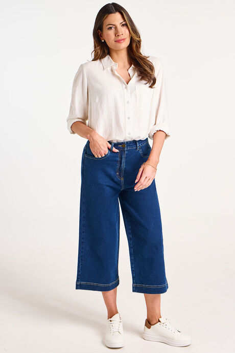 Wide Leg Cropped Jeans