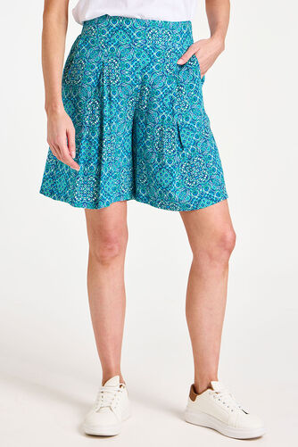 Tile Print Elasticated Shorts