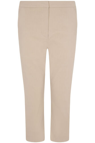 Fly Front Bengaline Cropped Trousers