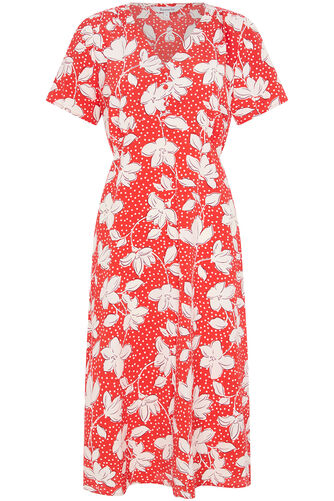 Floral Print Woven Tea Dress