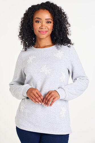 Scattered Floral Print Sweatshirt