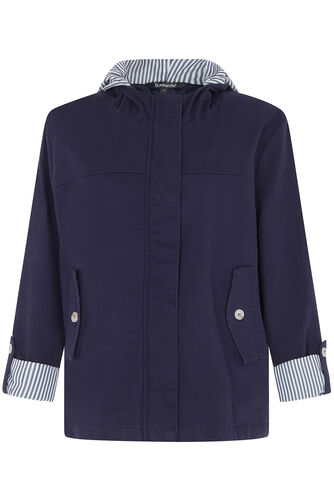 Stripe Detail Hooded Jacket