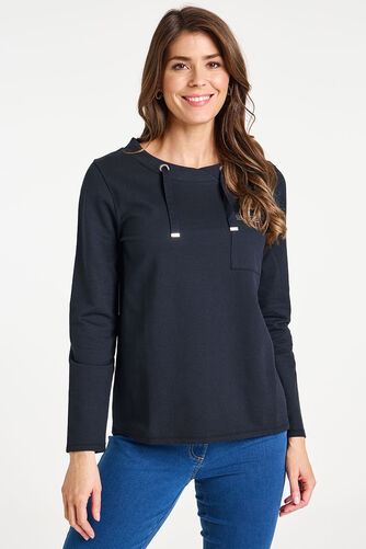 Embellished Pocket Sweatshirt