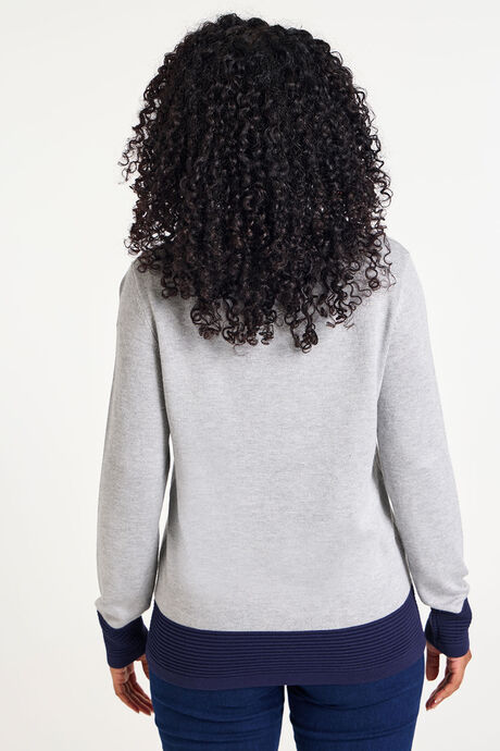 Contrast Rib Detail Jumper