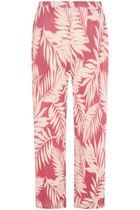 Palm Print Plisse Trousers